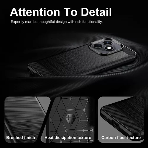 Techsuit - Carbon szilikon tok - Honor X8d - Fekete