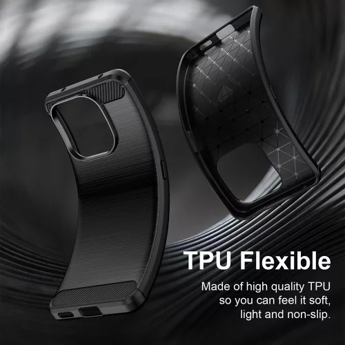 Techsuit - Carbon szilikon tok - Honor X8d - Fekete