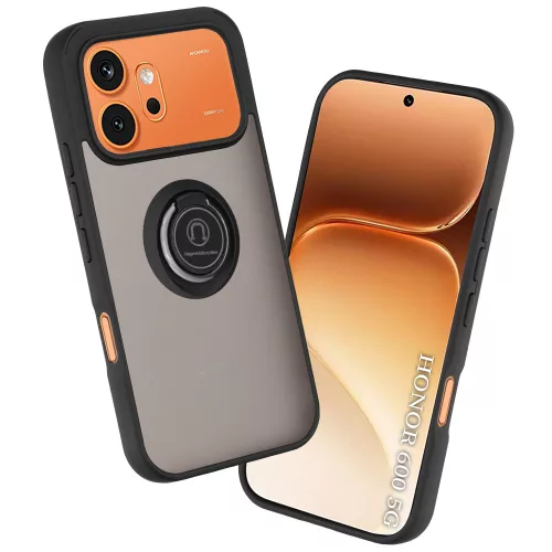 Techsuit - Glinth gyűrűs tok - Honor 600 / 600 Pro - Fekete