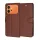 Techsuit - Leather Folio kinyitható tok - Honor 600 / 600 Pro - Barna