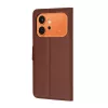 Techsuit - Leather Folio kinyitható tok - Honor 600 / 600 Pro - Barna
