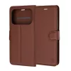 Techsuit - Leather Folio kinyitható tok - Honor 600 / 600 Pro - Barna