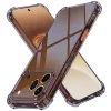 Techsuit - Shockproof Átlátszó Ütésálló Szilikon tok - Honor 600 Pro - Átlátszó fekete