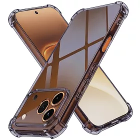   Techsuit - Shockproof Átlátszó Ütésálló Szilikon tok - Honor 600 Pro - Átlátszó fekete