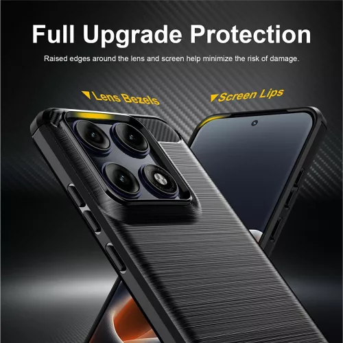 Techsuit - Carbon szilikon tok - Motorola Edge 70 Pro - Fekete
