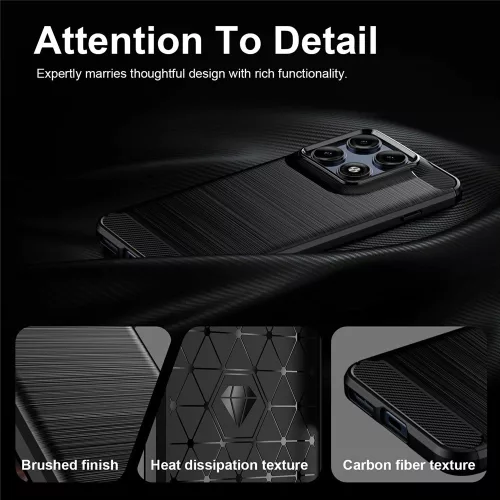 Techsuit - Carbon szilikon tok - Motorola Edge 70 Pro - Fekete