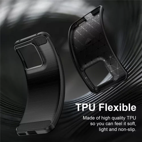 Techsuit - Carbon szilikon tok - Motorola Edge 70 Pro - Fekete