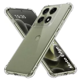  Techsuit - Shockproof Átlátszó Ütésálló Szilikon tok - Motorola Edge 70 Pro - Átlátszó