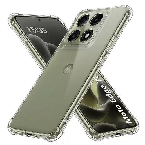 Techsuit - Shockproof Átlátszó Ütésálló Szilikon tok - Motorola Edge 70 Pro - Átlátszó