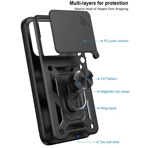 Techsuit - CamShield ütésálló tok - Motorola Edge 70 Pro - Kék
