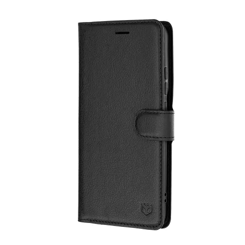 Techsuit - Leather Folio kinyitható tok - Motorola Edge 70 Pro - Fekete
