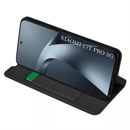 Techsuit - Magskin Book kinyitható tok - Xiaomi 17T Pro - Fekete