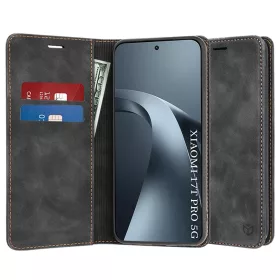   Techsuit - Confy Cover kinyitható tok - Xiaomi 17T Pro - Fekete