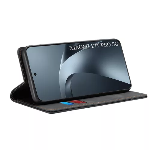 Techsuit - Confy Cover kinyitható tok - Xiaomi 17T Pro - Fekete