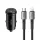 Mcdodo - Car Charger Obsidian Series (CC-7495) - Type-C to Lightning Cable Included, PD45W, Smart IC, Mini Size, 1.2m - Black