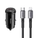 Mcdodo - Car Charger Obsidian Series (CC-7495) - Type-C to Lightning Cable Included, PD45W, Smart IC, Mini Size, 1.2m - Black