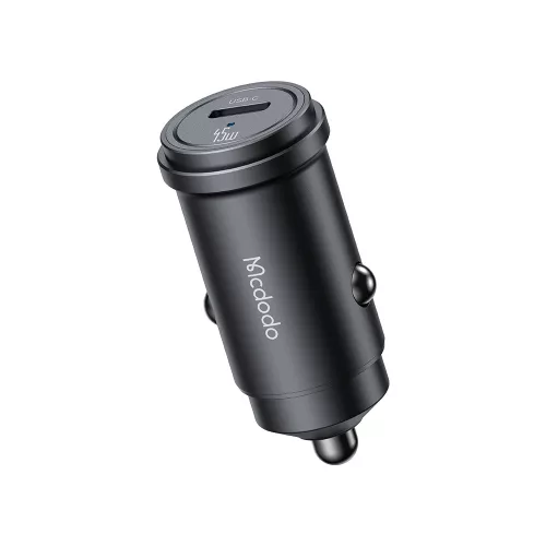 Mcdodo - Car Charger Obsidian Series (CC-7495) - Type-C to Lightning Cable Included, PD45W, Smart IC, Mini Size, 1.2m - Black