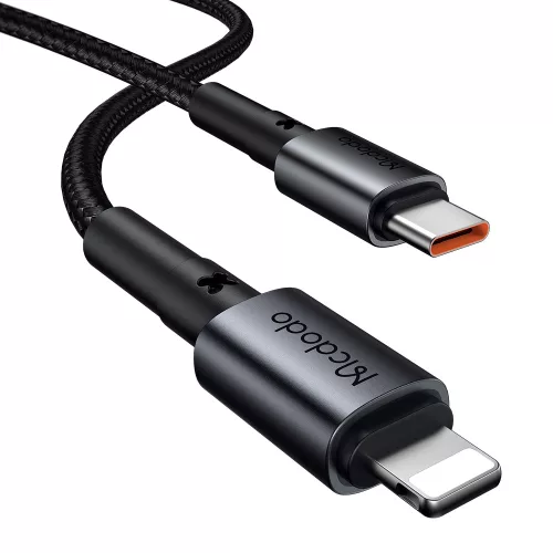 Mcdodo - Car Charger Obsidian Series (CC-7495) - Type-C to Lightning Cable Included, PD45W, Smart IC, Mini Size, 1.2m - Black