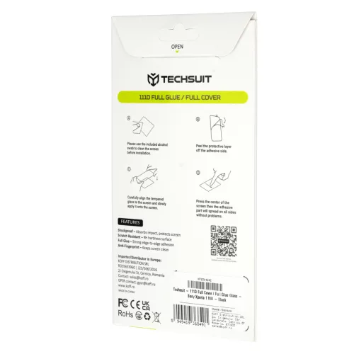 Techsuit - 111D Full Cover / Full Glue üvegfólia - Xiaomi 17T Pro - Fekete