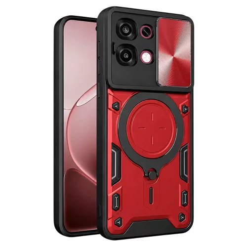 Techsuit - CamGuard Pro tok ütésálló tok - Oppo A6 Pro 4G / A6 Pro 5G - Piros