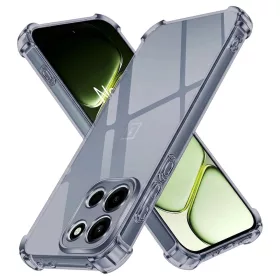   Techsuit - Shockproof Átlátszó Ütésálló Szilikon tok - OnePlus Nord 6 - Átlátszó fekete