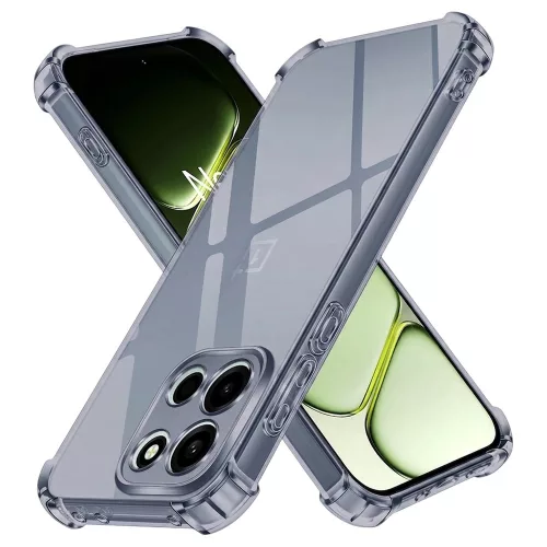 Techsuit - Shockproof Átlátszó Ütésálló Szilikon tok - OnePlus Nord 6 - Átlátszó fekete