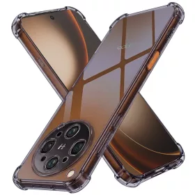   Techsuit - Shockproof Átlátszó Ütésálló Szilikon tok - Oppo Find X9 Ultra - Átlátszó fekete