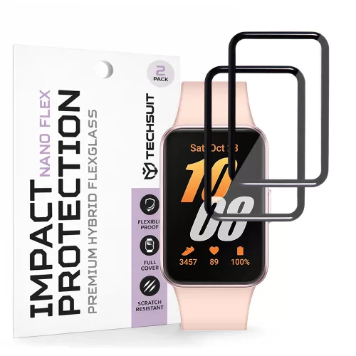 Techsuit - Nano Flex (2 pack) - Samsung Galaxy Fit3 - Black