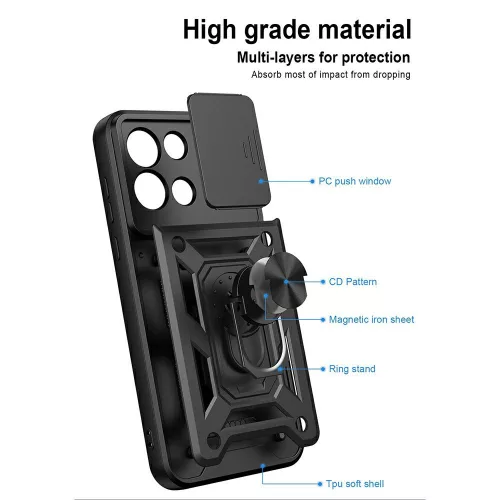 Techsuit - CamShield ütésálló tok - OnePlus Nord 6 - Fekete