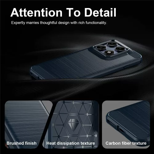 Techsuit - Carbon szilikon tok - Motorola Edge 70 Pro - Kék