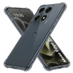   Techsuit - Shockproof Átlátszó Ütésálló Szilikon tok - Motorola Edge 70 Pro - Átlátszó fekete