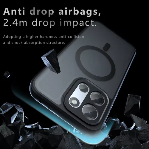 Techsuit - PureFrost MagSafe Ütésálló tok Ütésálló tok - OnePlus Nord 6 - Matt fekete