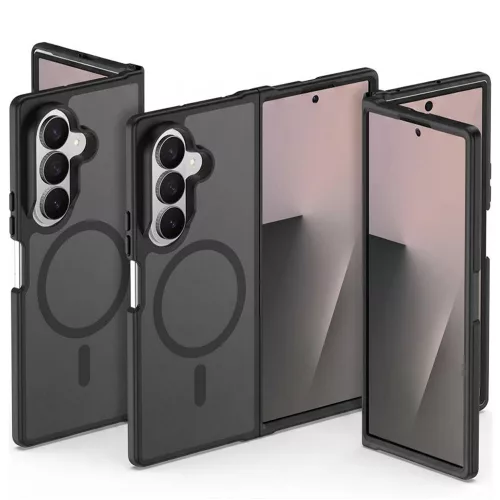 Techsuit - PureFrost MagSafe Ütésálló tok Ütésálló tok - Samsung Galaxy Z Fold8 Ultra - Matt fekete
