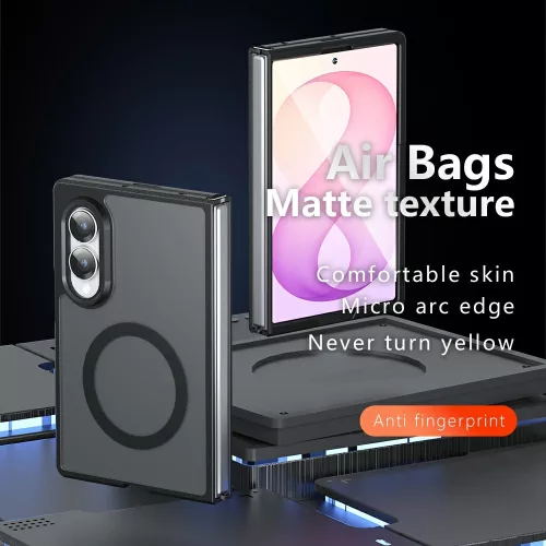 Techsuit - PureFrost MagSafe Ütésálló tok Ütésálló tok - Samsung Galaxy Z Fold8 - Matt fekete
