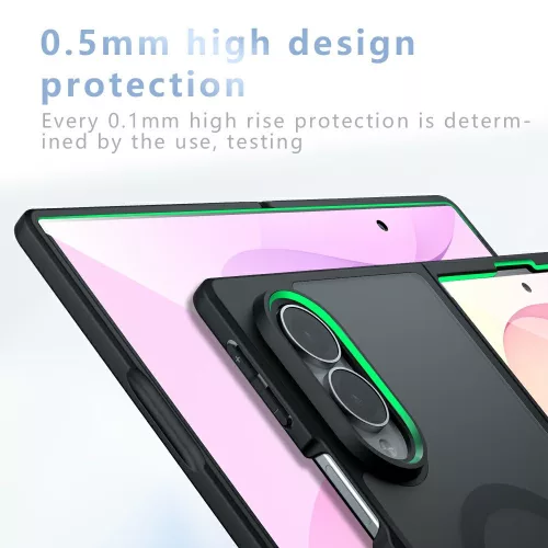 Techsuit - PureFrost MagSafe Ütésálló tok Ütésálló tok - Samsung Galaxy Z Fold8 - Matt fekete