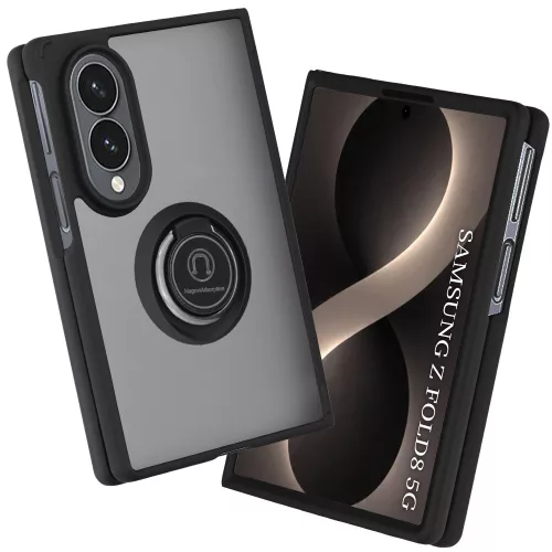 Techsuit - Glinth gyűrűs tok - Samsung Galaxy Z Fold8 - Fekete