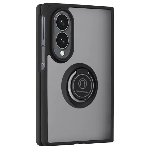 Techsuit - Glinth gyűrűs tok - Samsung Galaxy Z Fold8 - Fekete