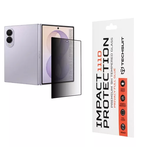 Techsuit - 111D Privacy Full Glue - Samsung Galaxy Z Fold8 - Black