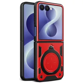   Techsuit - CamGuard Pro tok ütésálló tok - Samsung Galaxy Z Flip8 - Piros