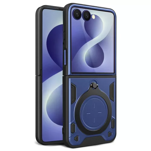 Techsuit - CamGuard Pro tok ütésálló tok - Samsung Galaxy Z Flip8 - Kék