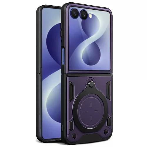 Techsuit - CamGuard Pro tok ütésálló tok - Samsung Galaxy Z Flip8 - Lila