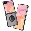 Techsuit - Glinth gyűrűs tok - Samsung Galaxy Z Flip8 / Z Flip7 - Fekete