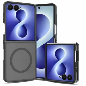   Techsuit - PureFrost MagSafe Ütésálló tok Ütésálló tok - Samsung Galaxy Z Flip8 - Matt fekete