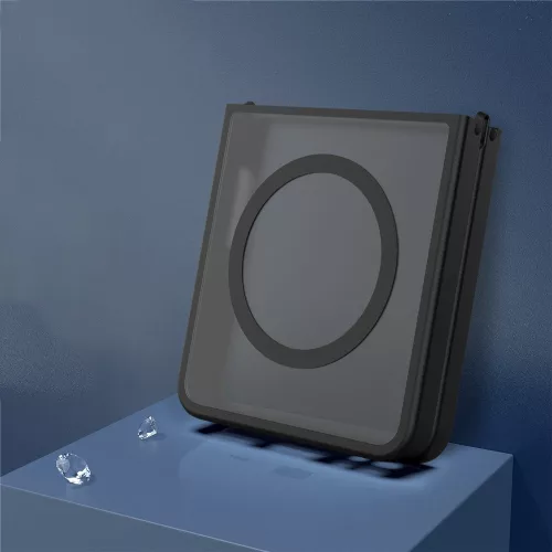 Techsuit - PureFrost MagSafe Ütésálló tok Ütésálló tok - Samsung Galaxy Z Flip8 - Matt fekete