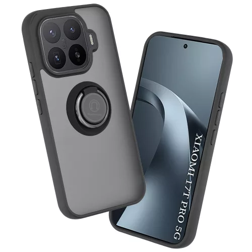 Techsuit - Glinth gyűrűs tok - Xiaomi 17T Pro - Fekete