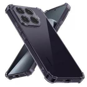   Techsuit - Shockproof Átlátszó Ütésálló Szilikon tok - Xiaomi 17T Pro - Átlátszó fekete