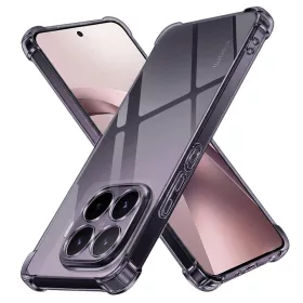   Techsuit - Shockproof Átlátszó Ütésálló Szilikon tok - Xiaomi 17T - Átlátszó fekete