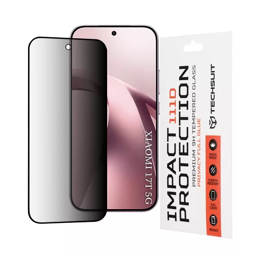 Techsuit - 111D Privacy Full Glue - Xiaomi 17T - Black