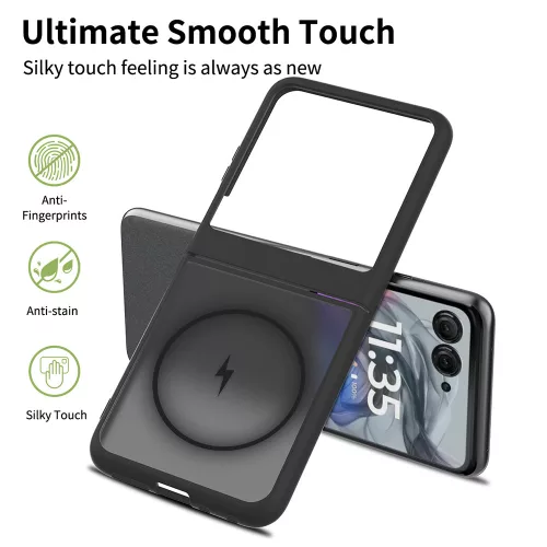 Techsuit - PureFrost MagSafe Ütésálló tok - Motorola Razr 60 Ultra / Razr 70 Ultra - Matt fekete