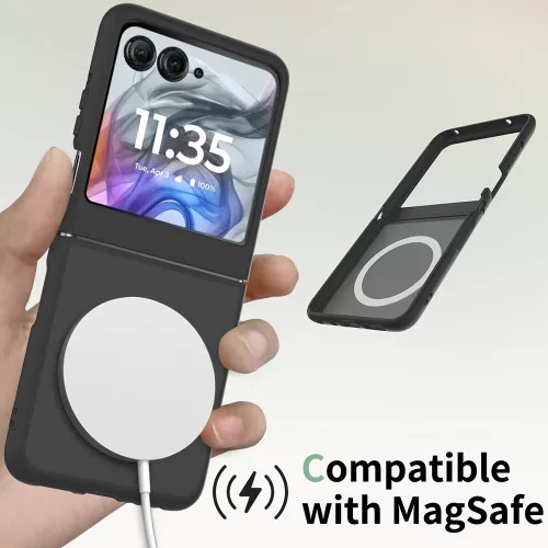 Techsuit - PureFrost MagSafe Ütésálló tok - Motorola Razr 60 / Razr 70 - Matt fekete